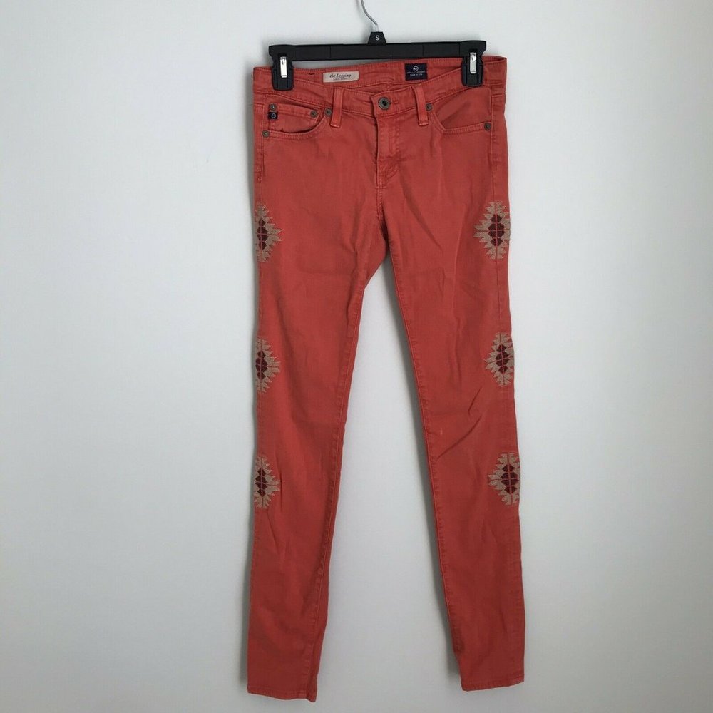 Adriano Goldschmied AG Orange Embroidered Jegging